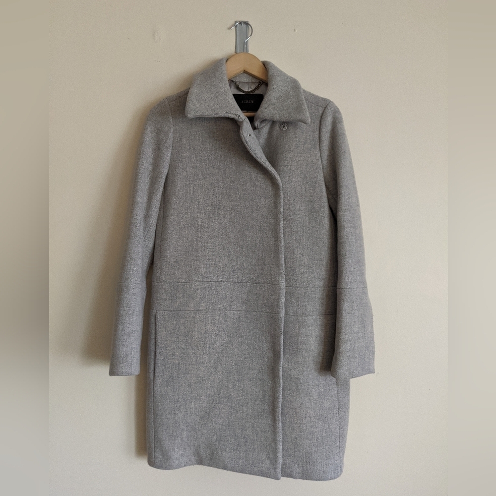 J.Crew Stadium Cloth Wool Coat by Nello Gori – Elegant & Cozy (Size 4)